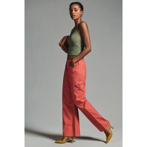 Anthropologie Pilcro Painter Puddle Pants Coral 26